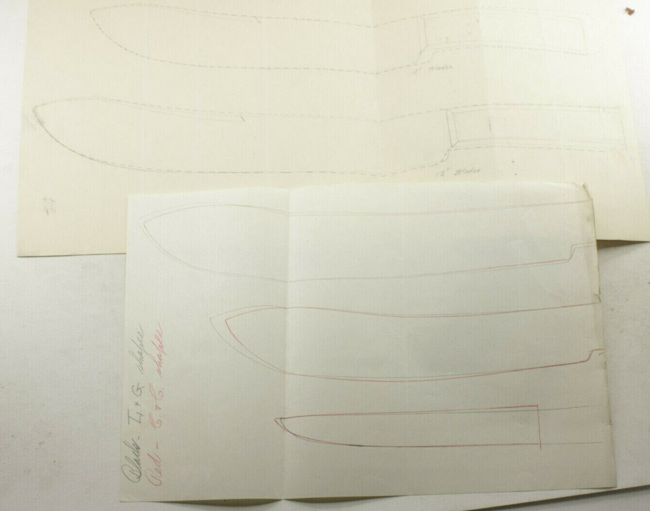 1931 Lamson Goodnow 1:1 Knife Sketch Blade Shape Sketch Letter Ephemera P1321H