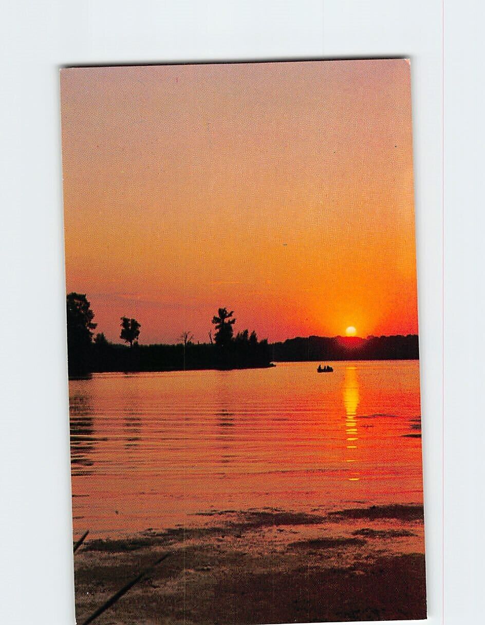 Postcard Evening Sunset Scene