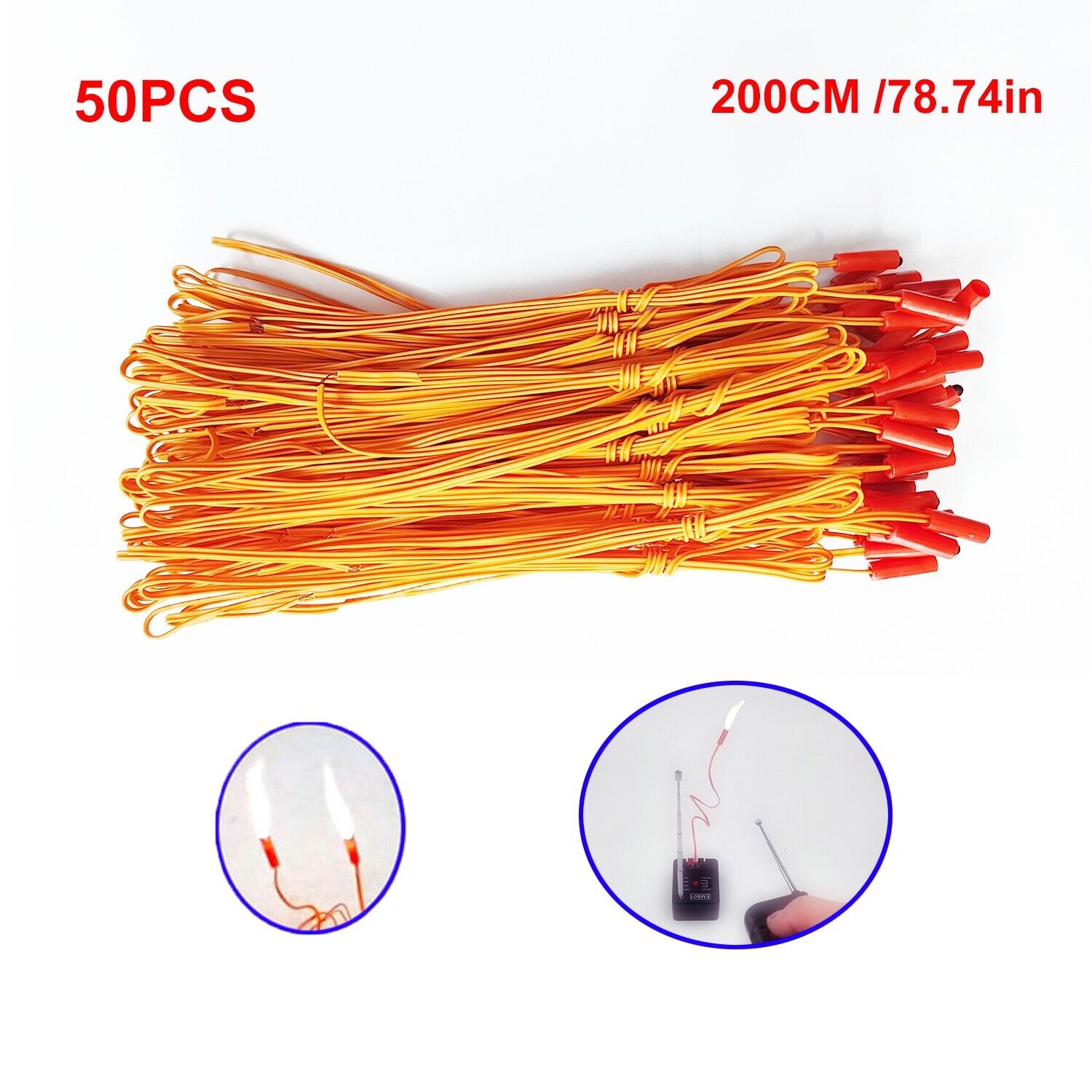 50  pcs 2M/78.74 in Electric Connecting Wire for Fireworks Firing System Igniter