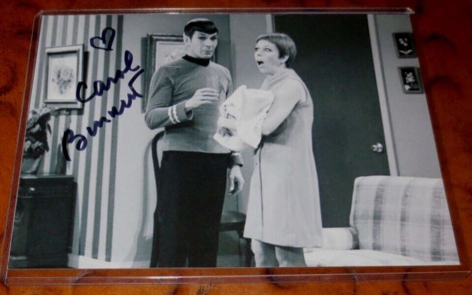 Carol Burnett actress comedienne autographed photo signed 5 golden globes