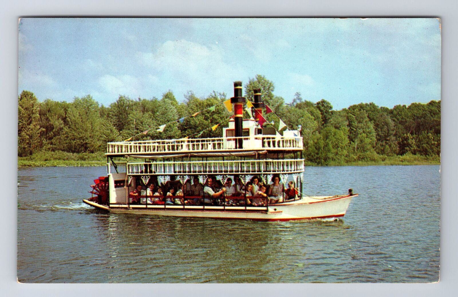 Angola IN-Indiana, Show Boat Ride, Buck Lake Ranch, Vintage Souvenir Postcard