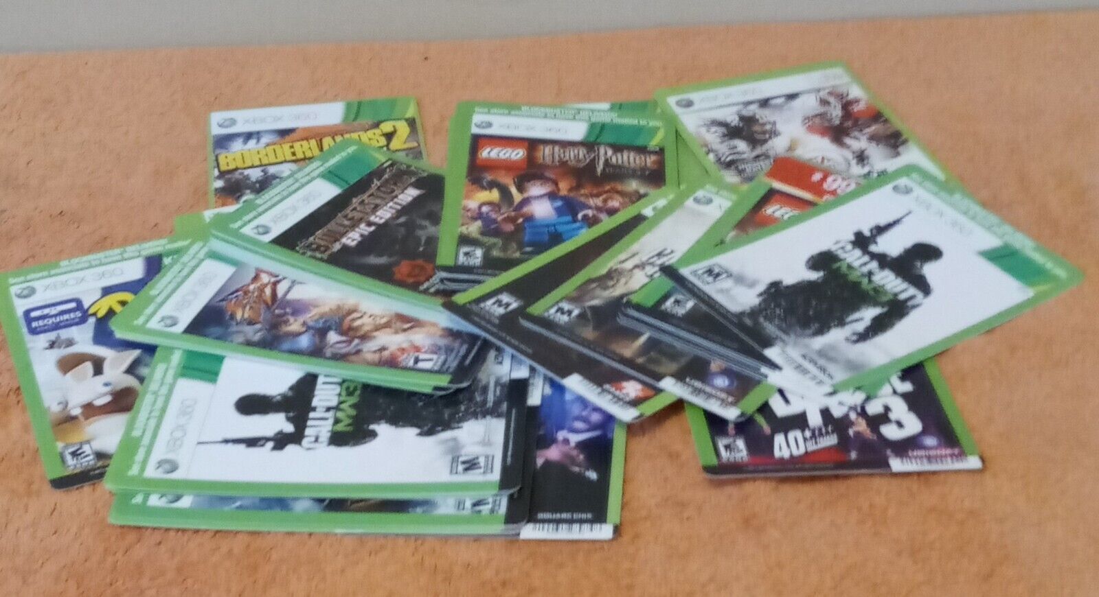  *50* Blockbuster XBOX 360  Video Backer Cards. Lot Of 50 Cards