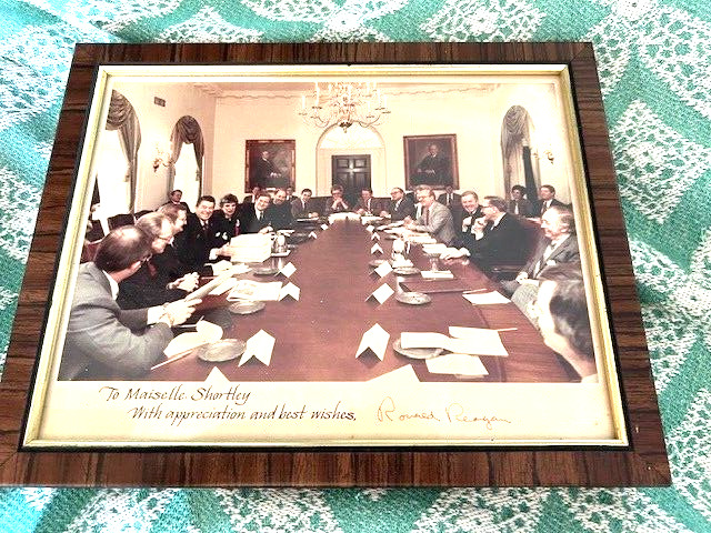 Vintage Signed President Ronald Reagon Picture