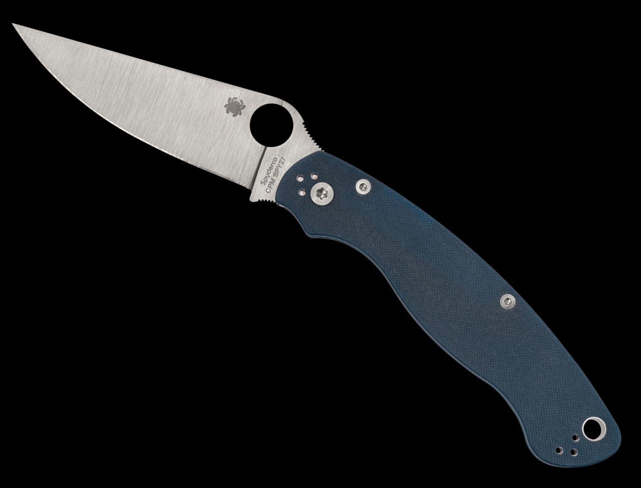 Spyderco Knives Military 2 C36GPCBL2 Cobalt Blue G10 CPM Stainless Pocket Knife