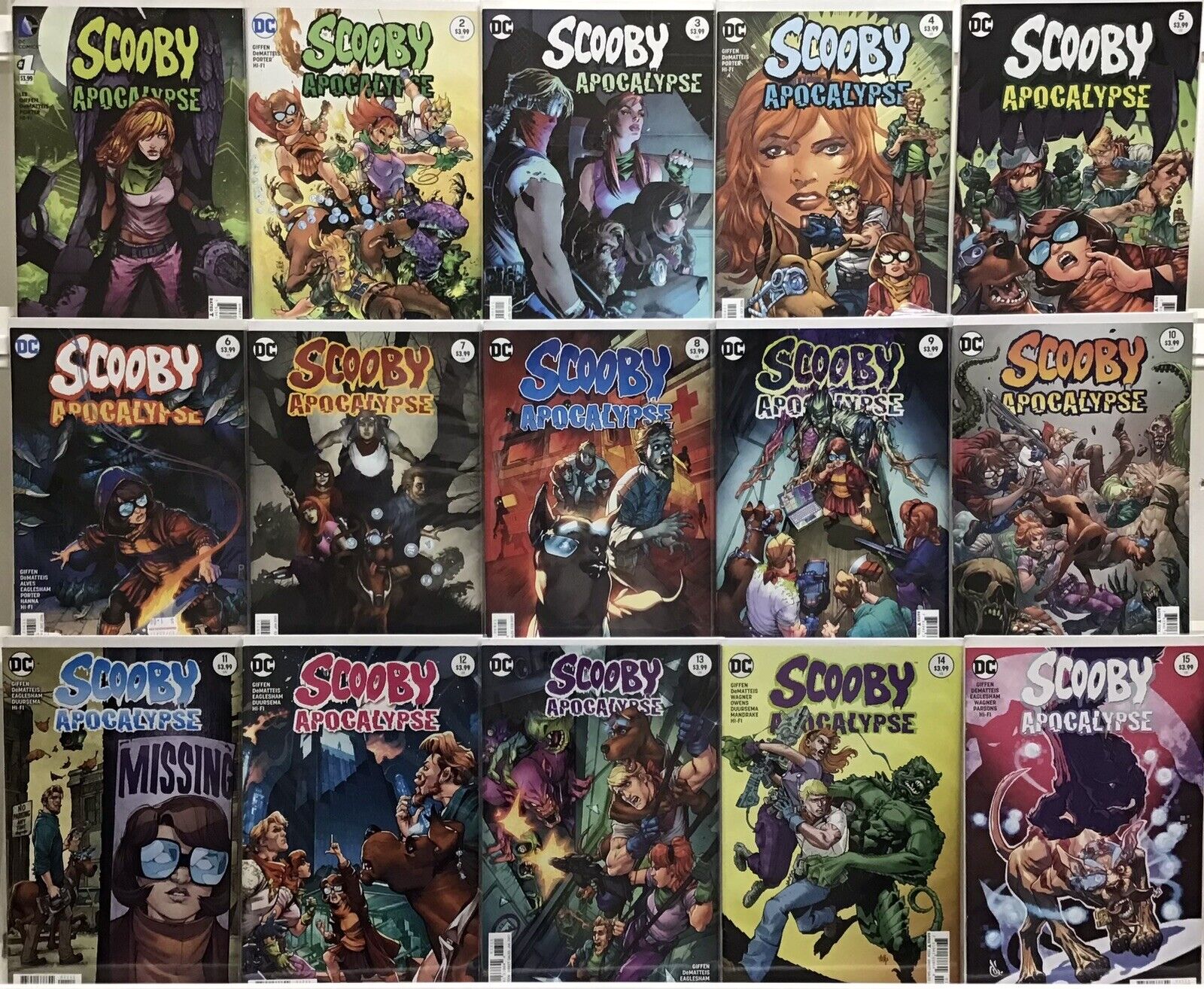 DC Comics - Scooby Apocalypse Run Lot 1-15 - Multiple Variants 