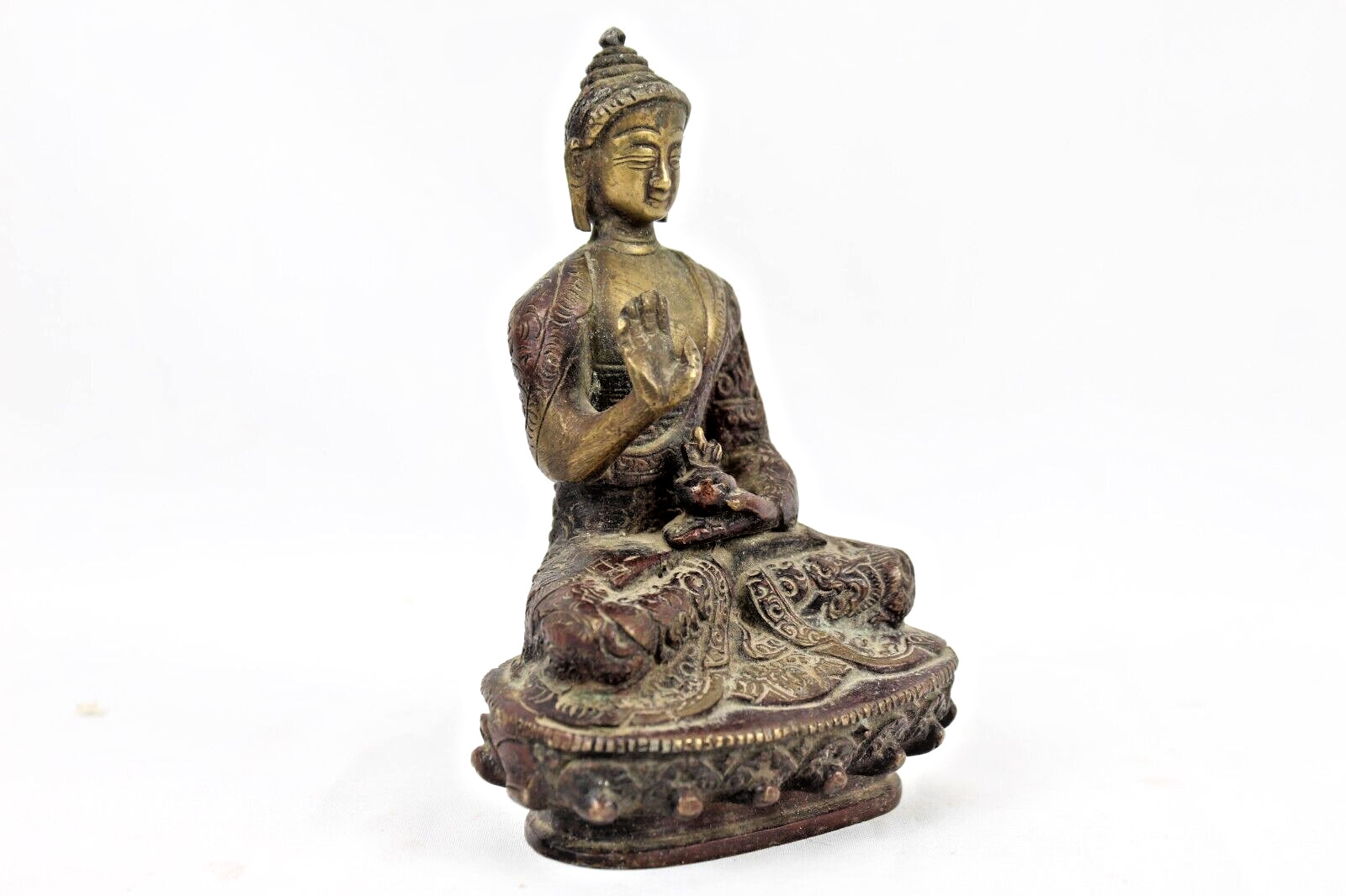 Handmade Antique Style Buddha Statue Tibetan Buddhism Decorative Figurine