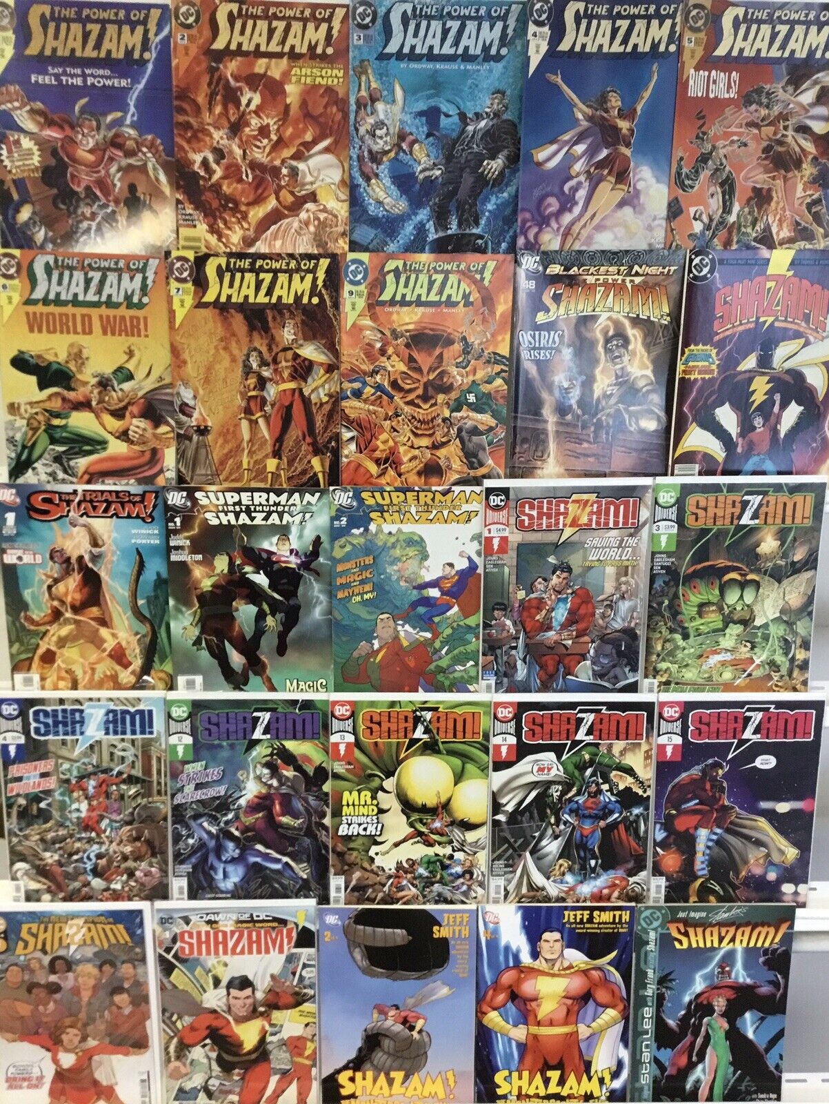 DC Comics Shazam Comic Book Lot Of 25