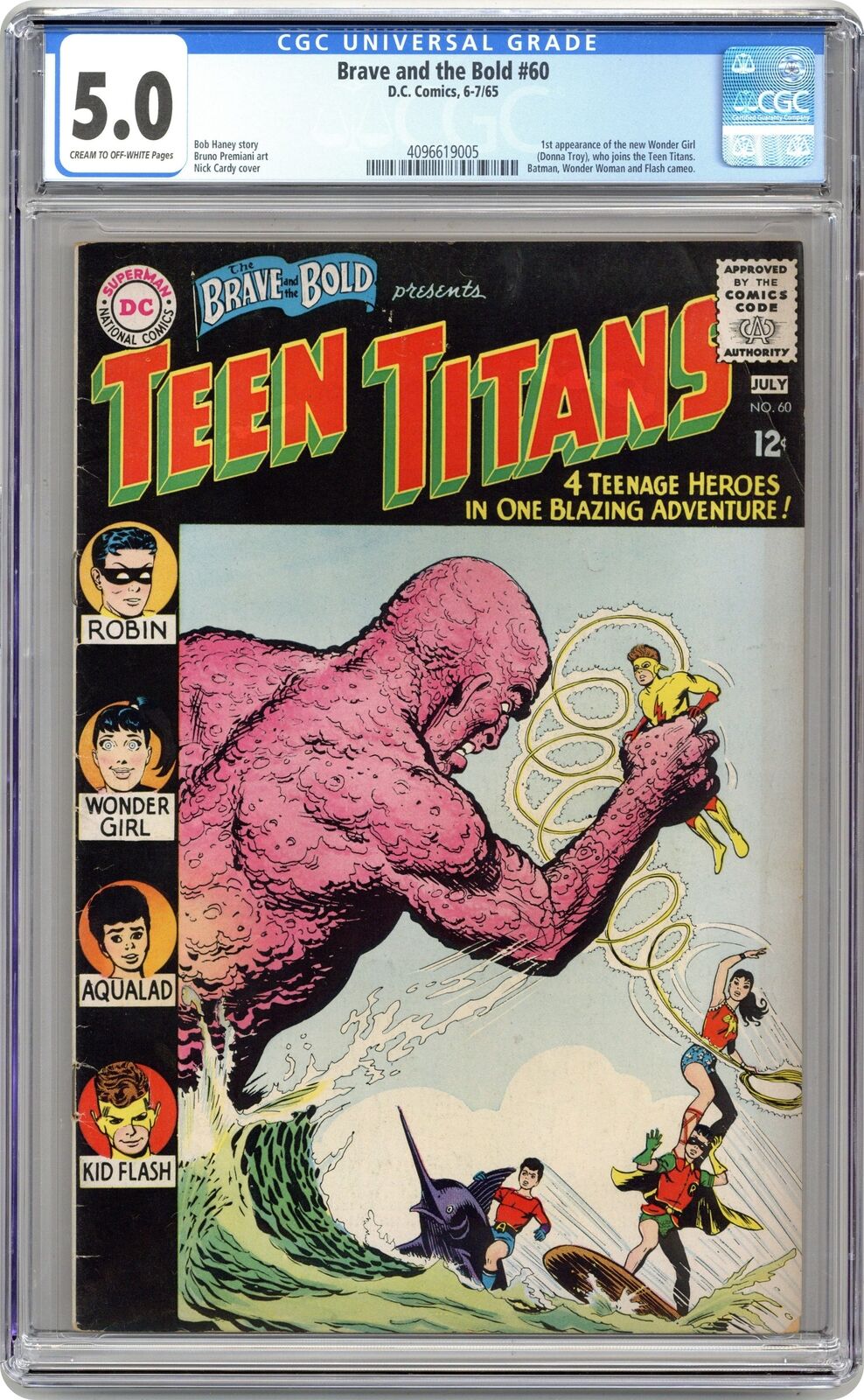 Brave and the Bold #60 CGC 5.0 1965 4096619005 2nd app. Teen Titans