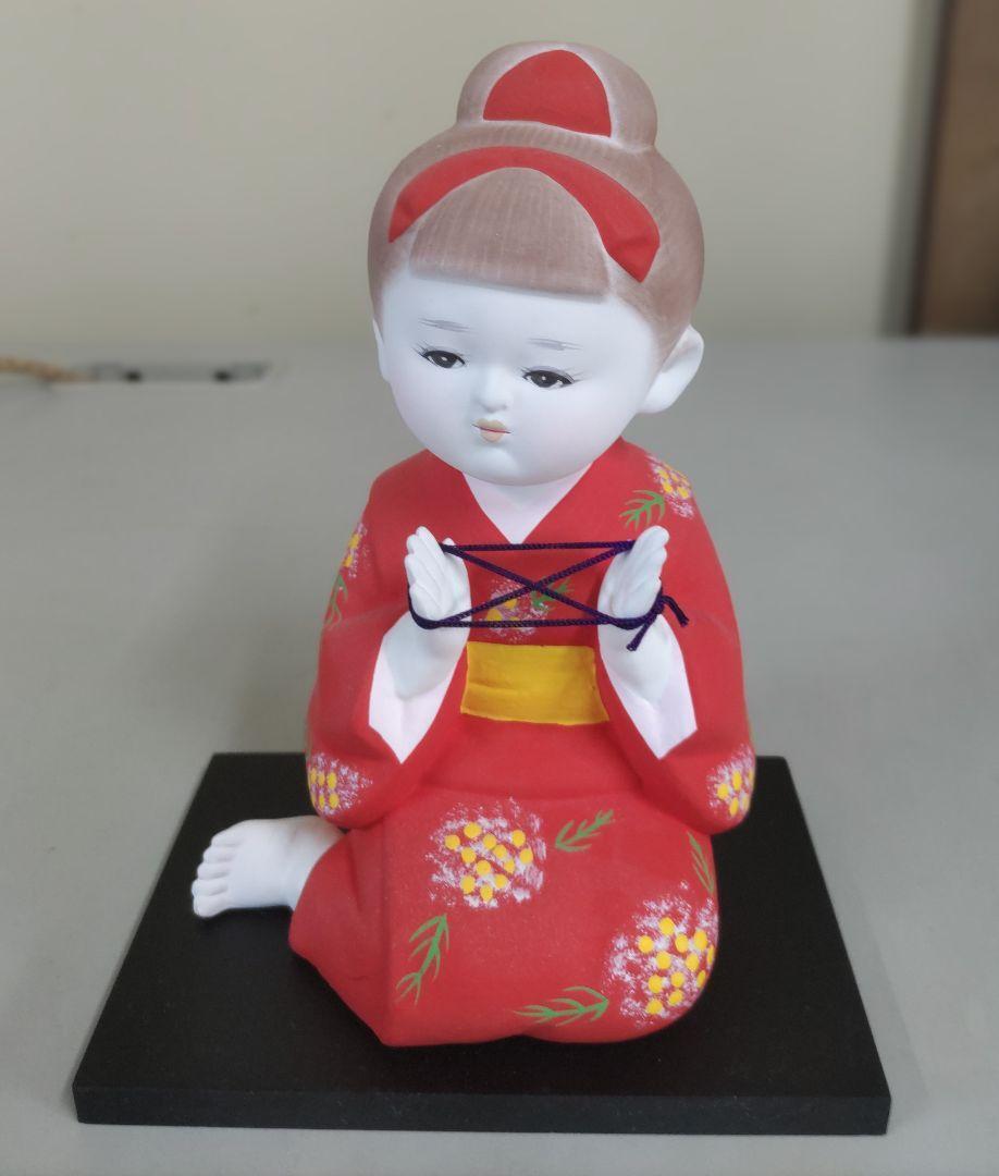 Hakata Doll Girl With Pedestal Japanese Traditional Crafts