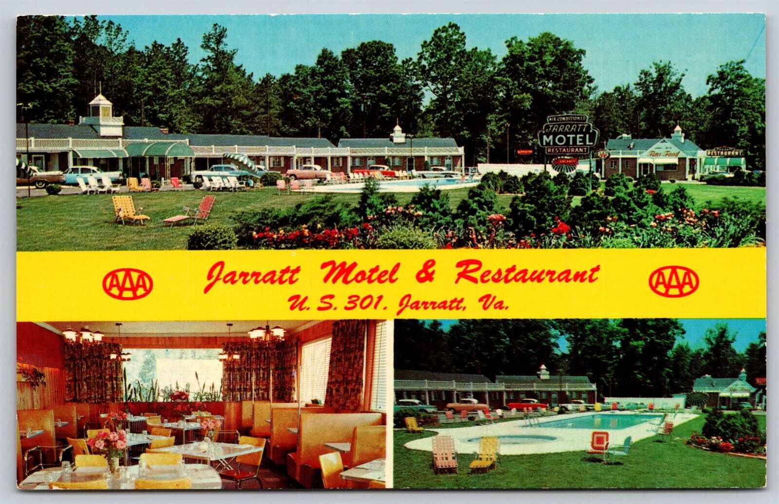 Postcard Jarratt Motel & Restaurant, Jarratt, Virginia O71