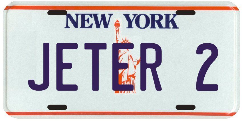 Derek Jeter New York Yankees Rookie 1995 License plate