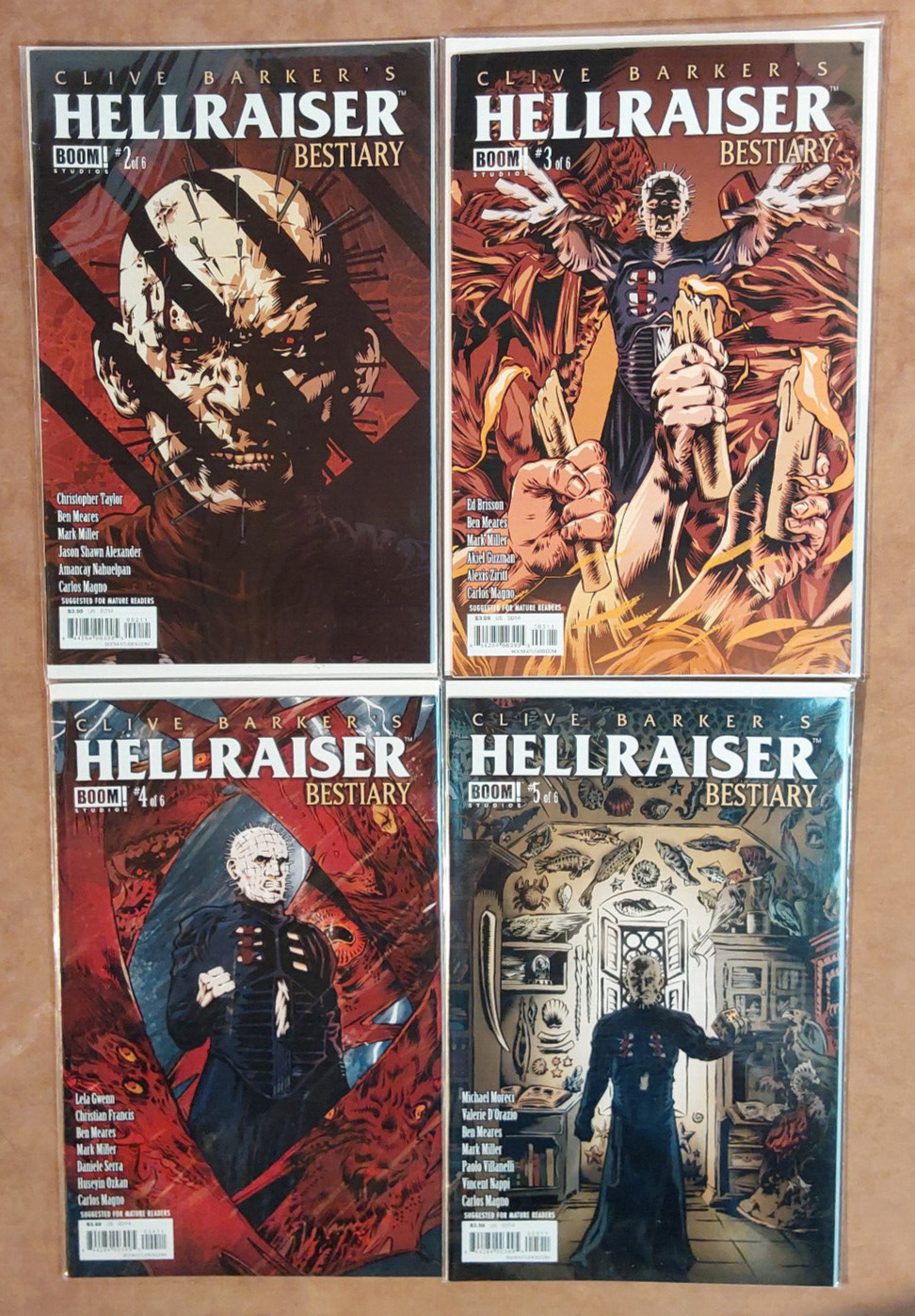 Clive Barker's Hellraiser Bestiary Lot # 2, 3, 4, 5 Boom Studios