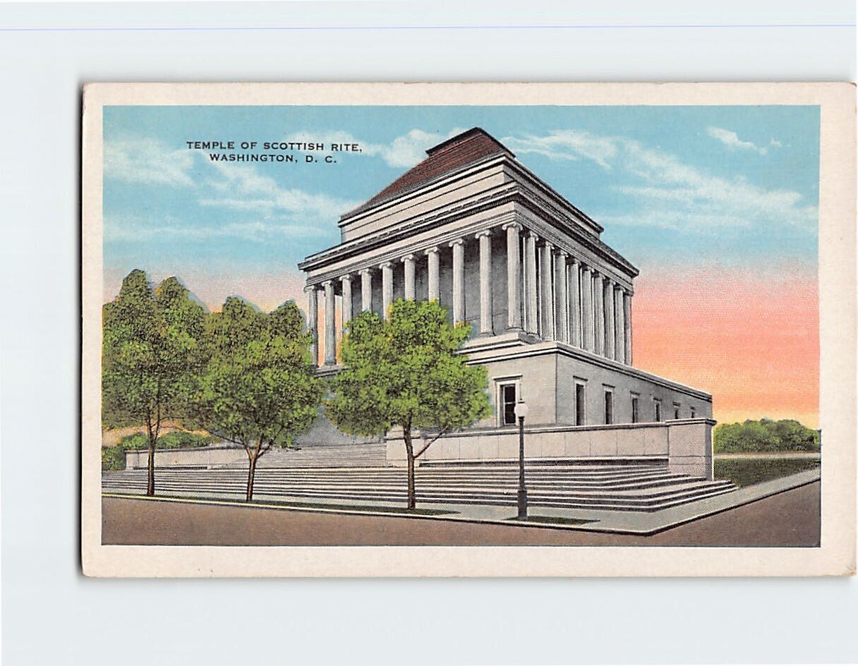 Postcard Temple of Scottish Rite Washington DC