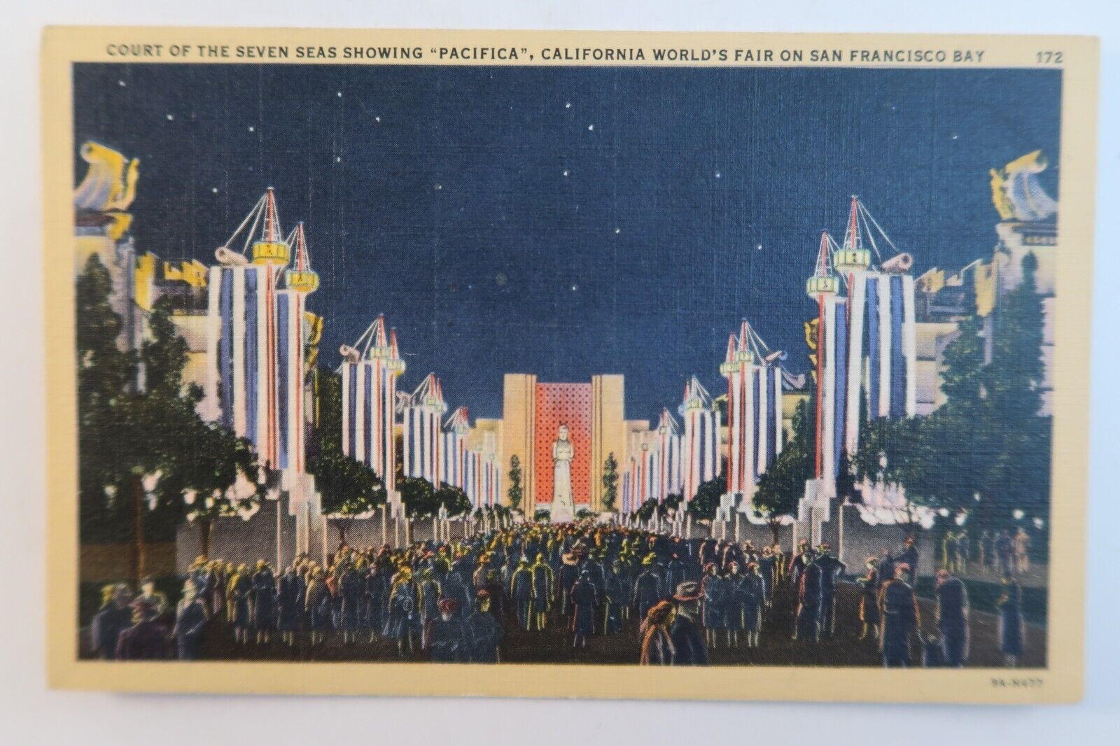 Court of the Seven Seas Showing Pacifica World's Fair Vintage Postcard