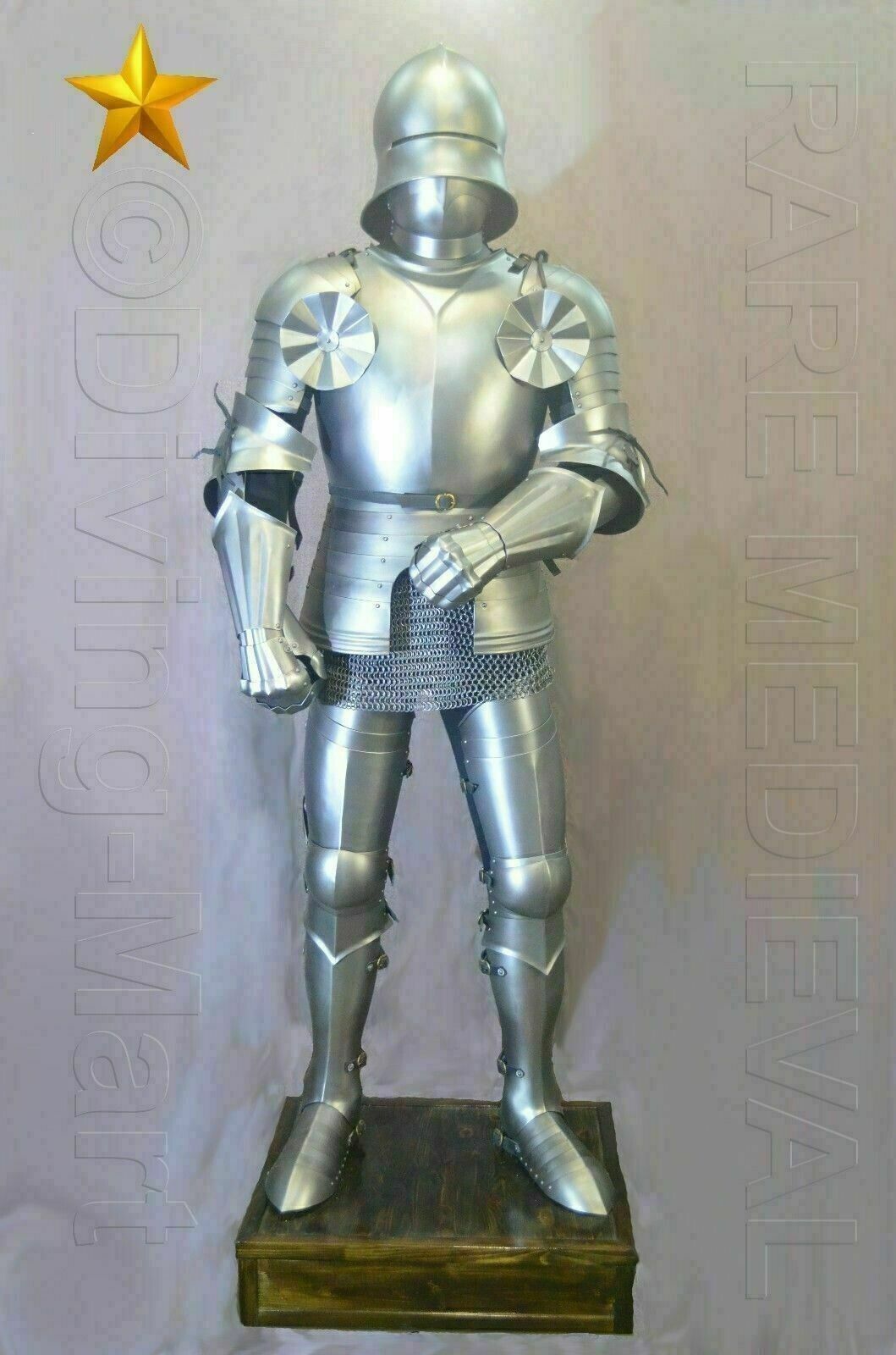 Knight Full Suit of Armor 16th Century chain Gift Rare SCA LARP Medieval Gothic