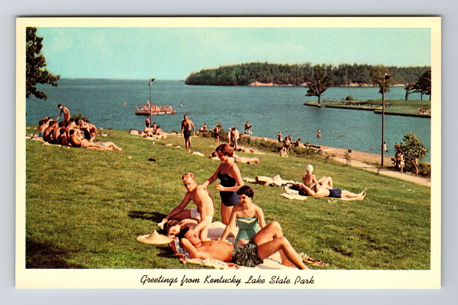 Hopkinsville KY-Kentucky, Scenic View Lake, Vintage Postcard