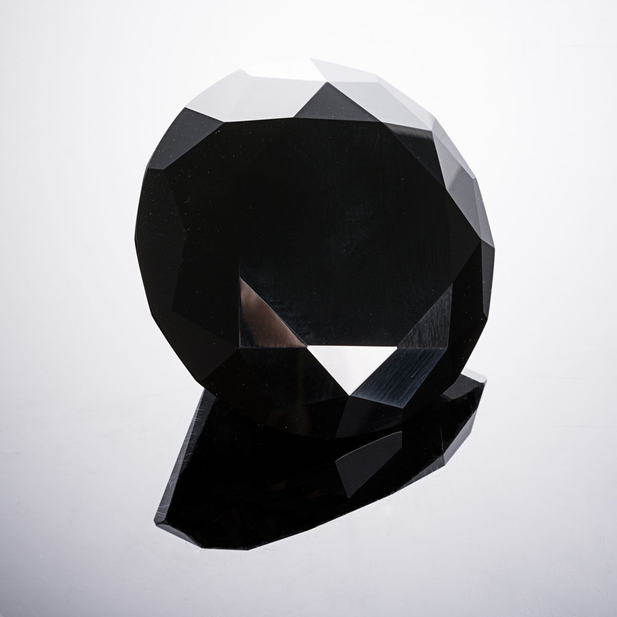 8pcs Black Crystal Paperweight Cut Glass Giant Diamond Jewel Craft Decor 40mm
