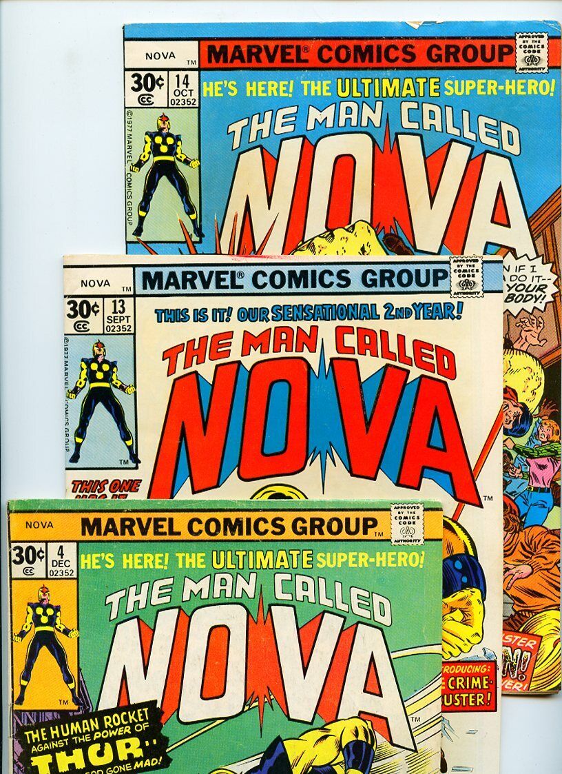 The Man Called Nova #4, 13, 14, 14, 16, 17, 19, 20, and 22 Marvel Comics /***