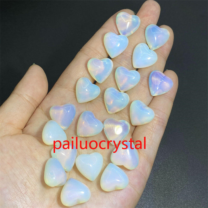 20pc Opalite Mini Heart Pendant Skull Quartz Crystal Pendant Reiki Healing Gem