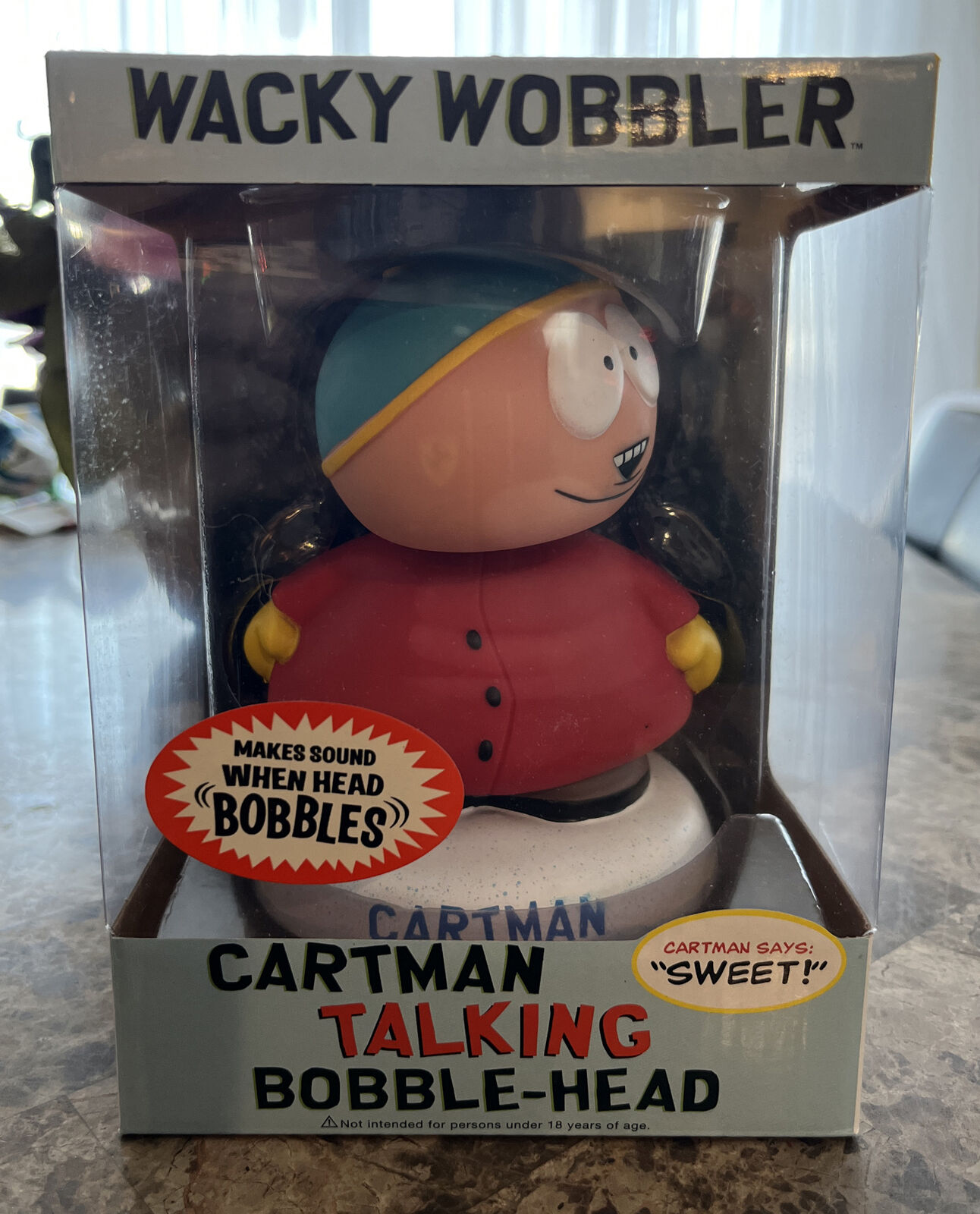 2008 Funko Wacky Wobbler Bobblehead Talking Cartman South Park NIB