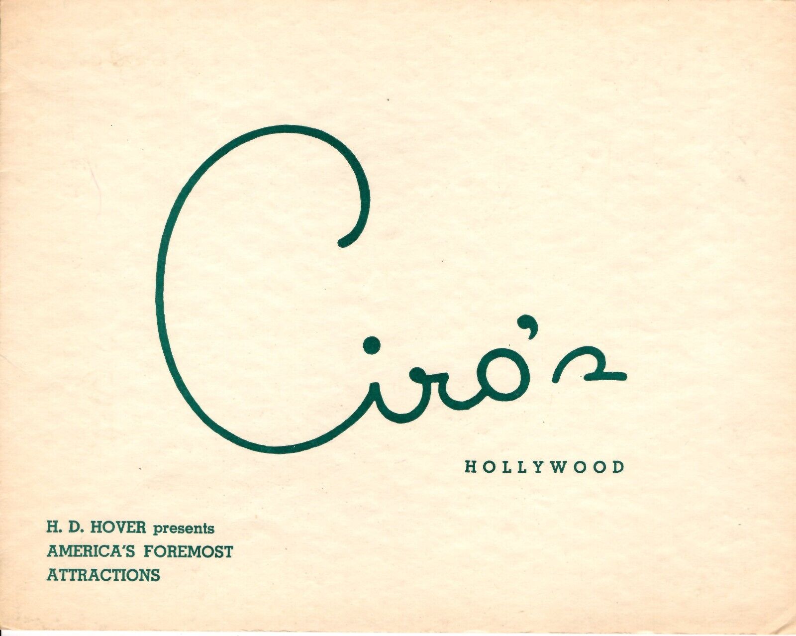 1954 Ciro's Hollywood CA Souvenir Photo Night Club B&W Photo Sunset Blvd RARE