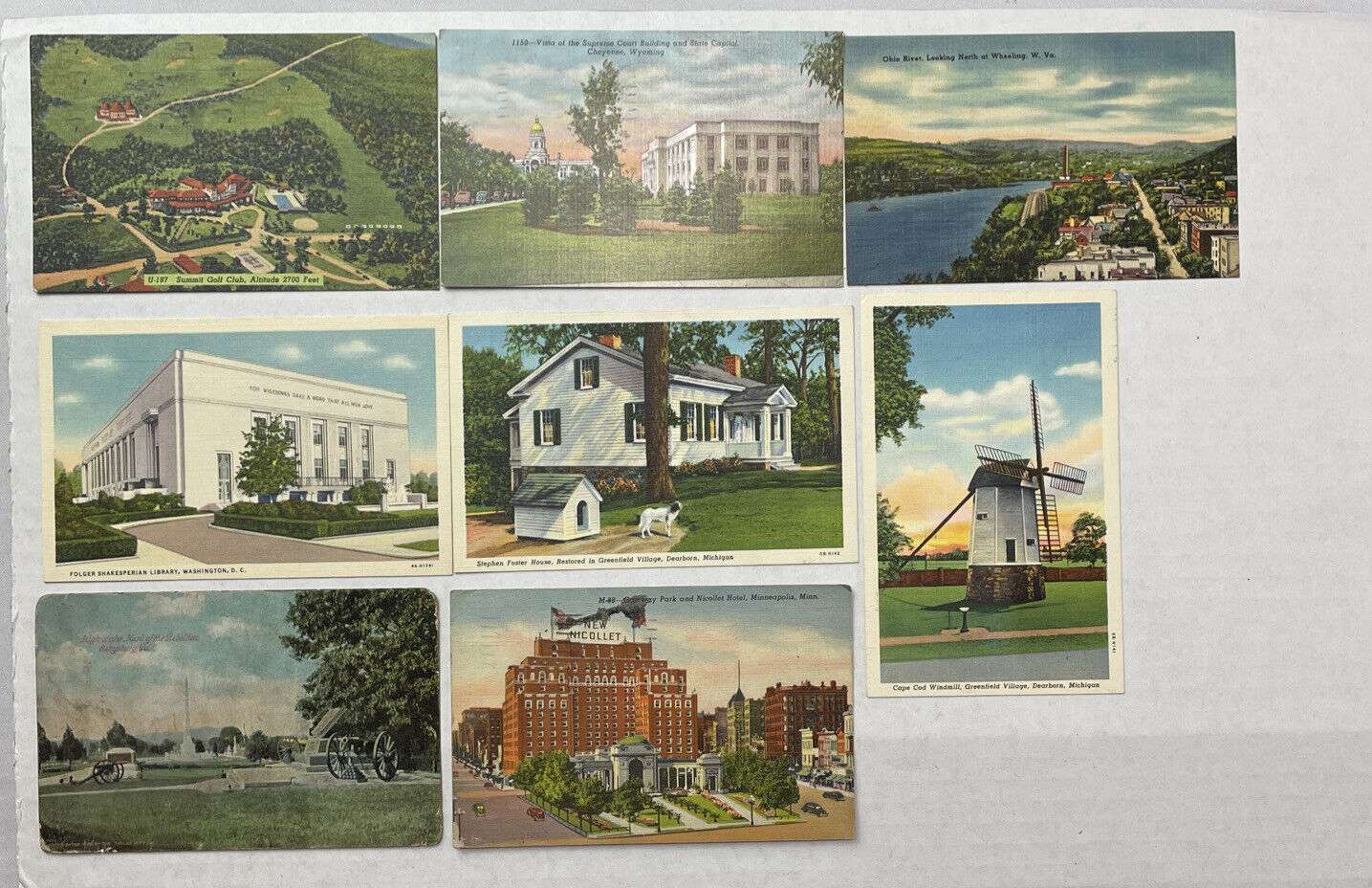 (8)Vintage Curt Teich Postcard / Vintage Postcards RARE