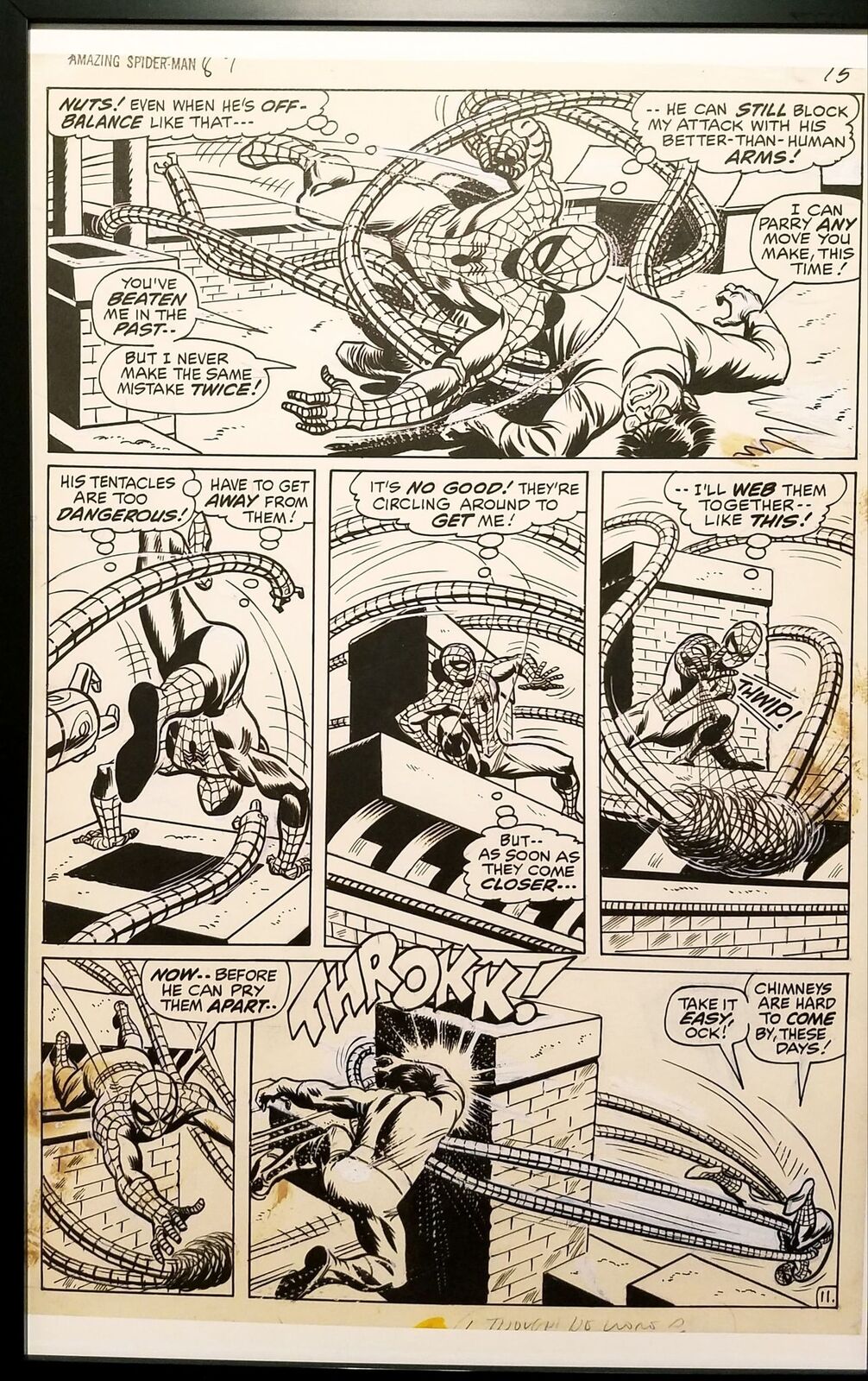 Amazing Spider-Man #89 pg. 18 Gil Kane 11x17 FRAMED Original Art Poster Marvel C