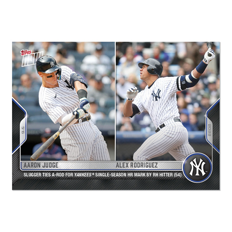 2022 Topps NOW 843 Aaron Judge Slugger Ties A-ROD for Season HRs-Free Shipping