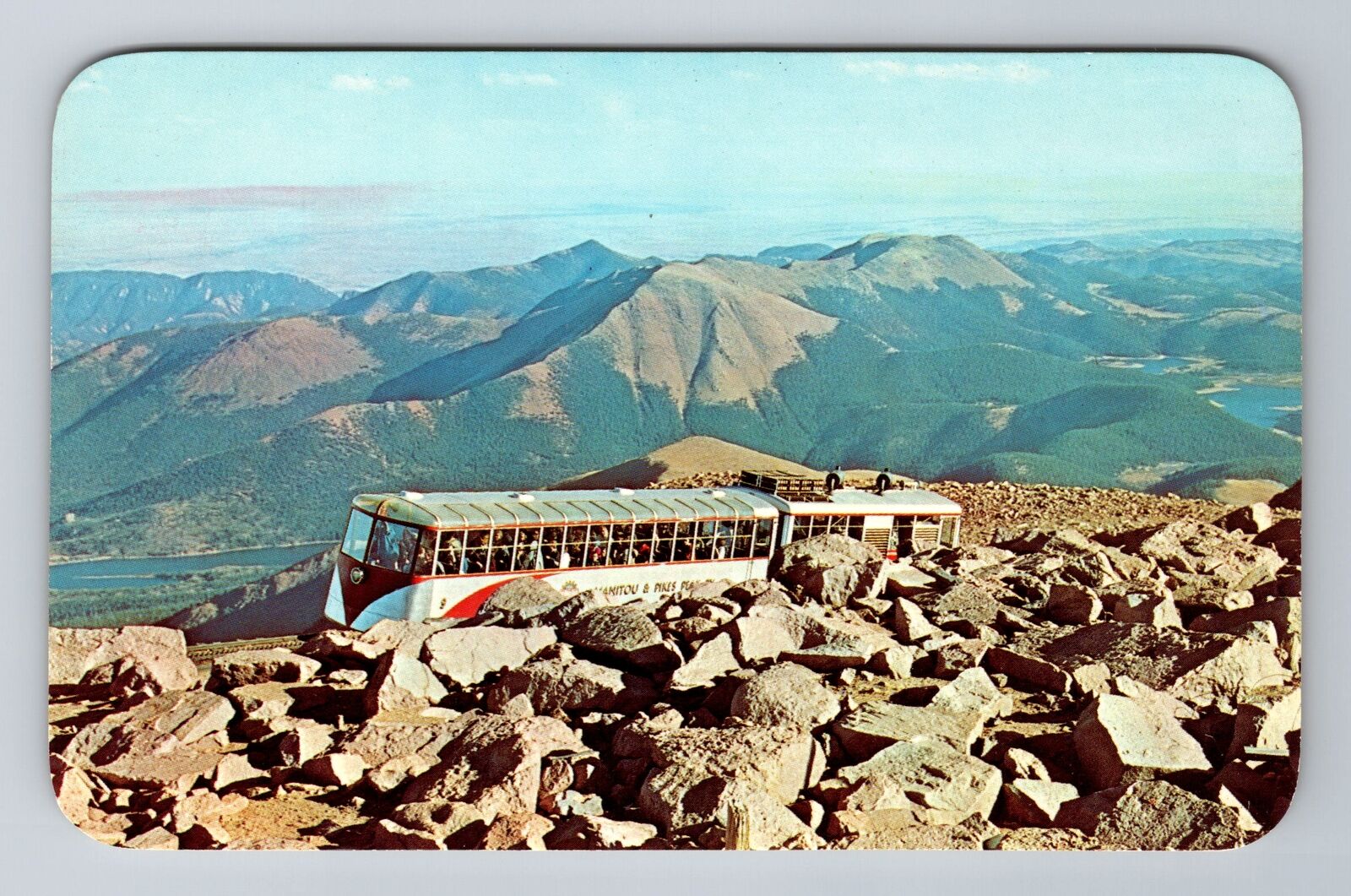 Pike's Peak CO-Colorado, Streamline Cog Train, Antique, Vintage Postcard