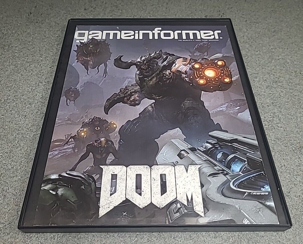Doom Game Informer Cover Print Ad Framed 8.5x11 Wall Art Decor 