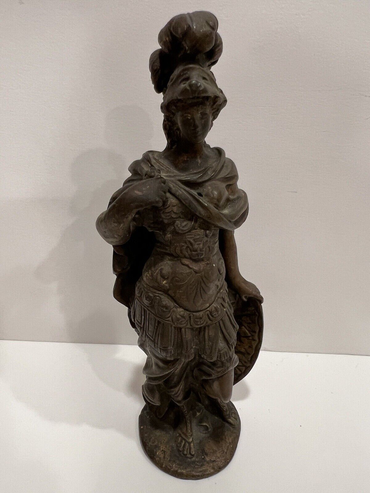 Athena Warrior Goddess Bronze Statue W/ Medusa Shield 9.5 T
