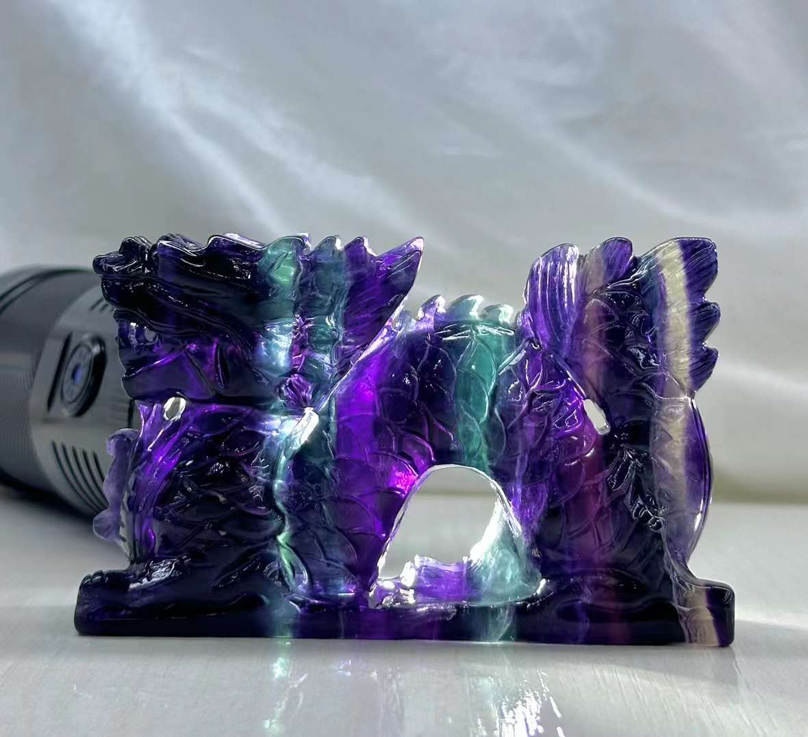 Old color fluorite Chinese dragon 🐲