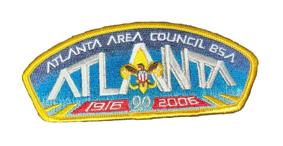 ATLANTA AREA COUNCIL GEORGIA 90 YEARS 1916 - 2006 BSA COUNCIL STRIP BSA OA CSP