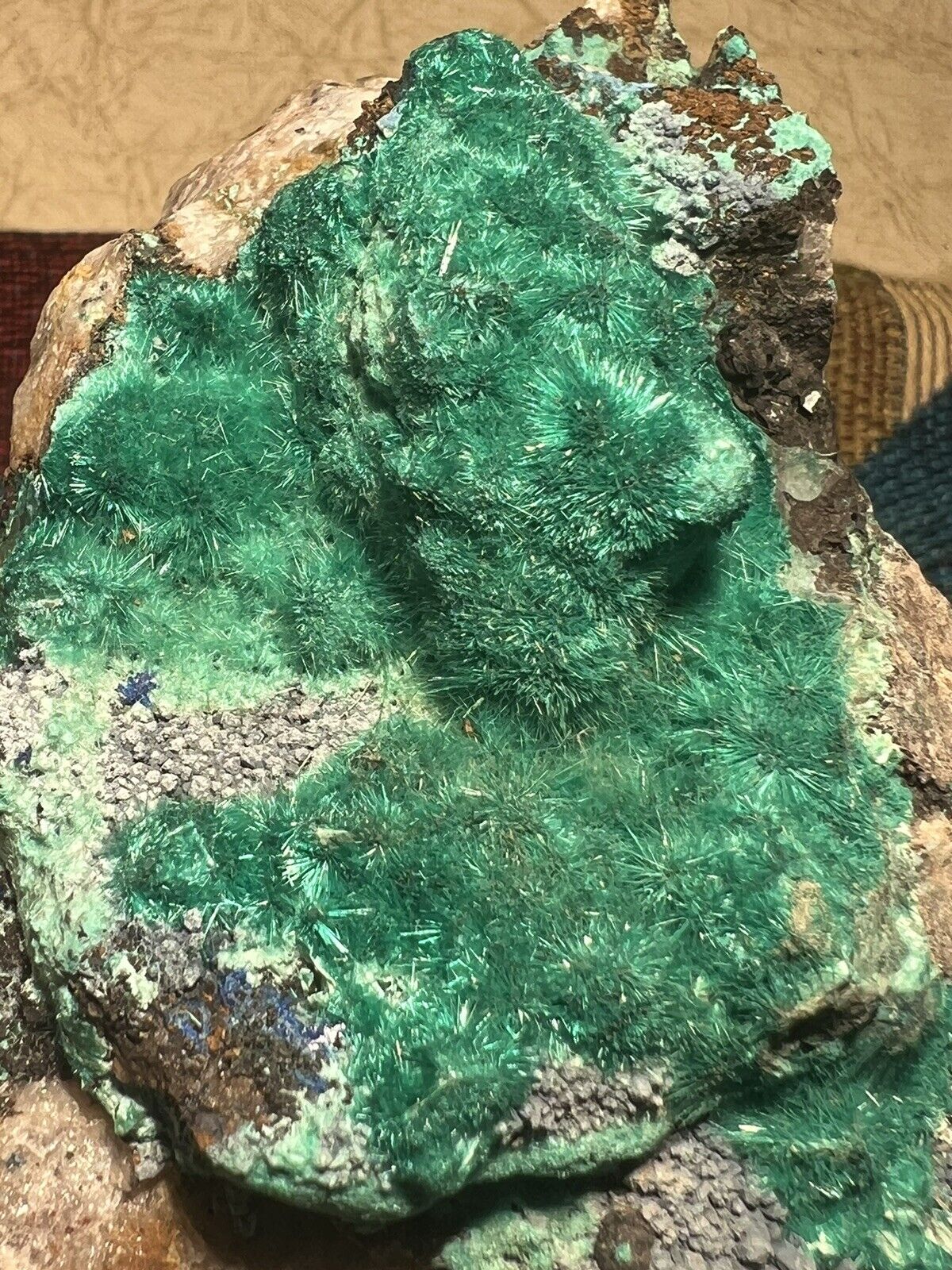 Fibrous Brochantite Crystals, Milpillas Mine, Sonora, Mexico