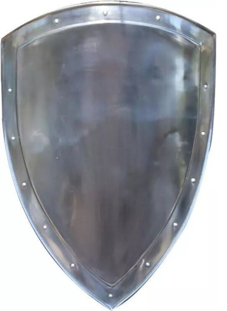 Medieval Heater Shield Templar Armor 18'' Shield Steel Knight warrior Handmade