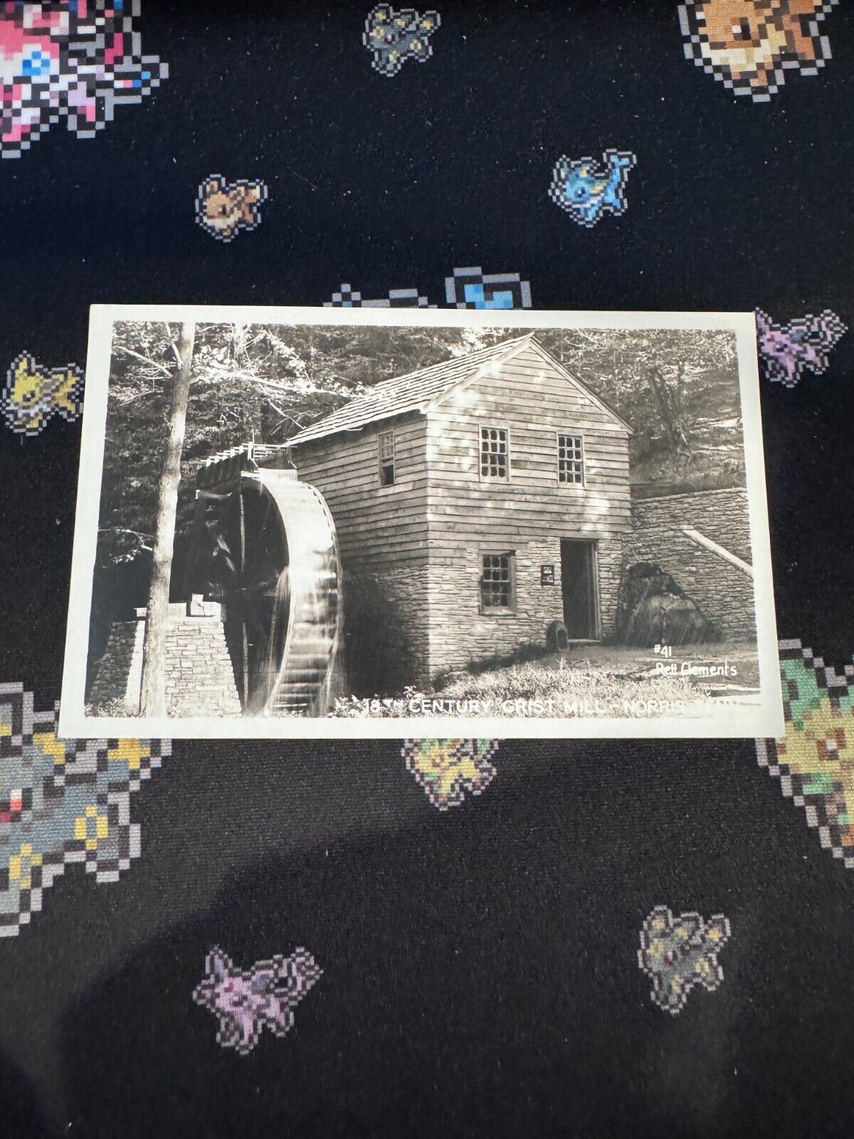 Postcard RPPC Norris, Tennessee 18th Century Grist Mill Rell Clements Real Photo