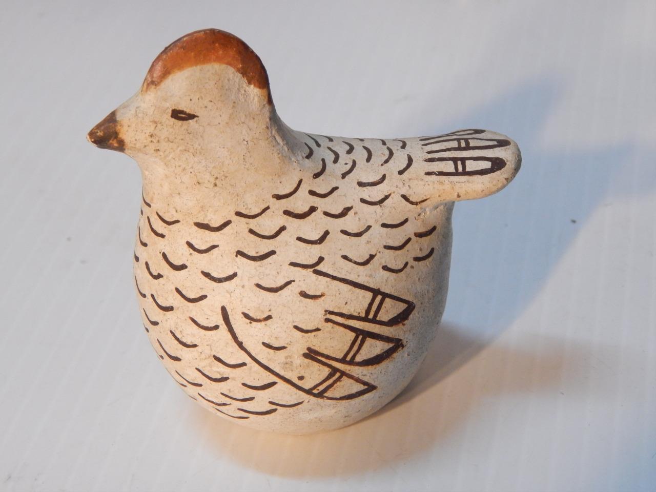 XTRA NICE VINTAGE ACOMA SKY CITY INDIAN POTTERY CHICKEN / ROOSTER FIGURAL POT -