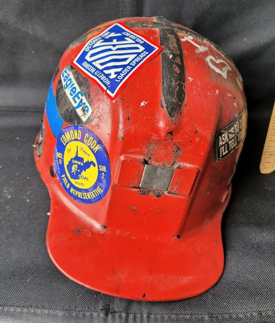 Vintage MSA Comfo - Cap Tiger Striped Low Vein Coal Miners Helmet 