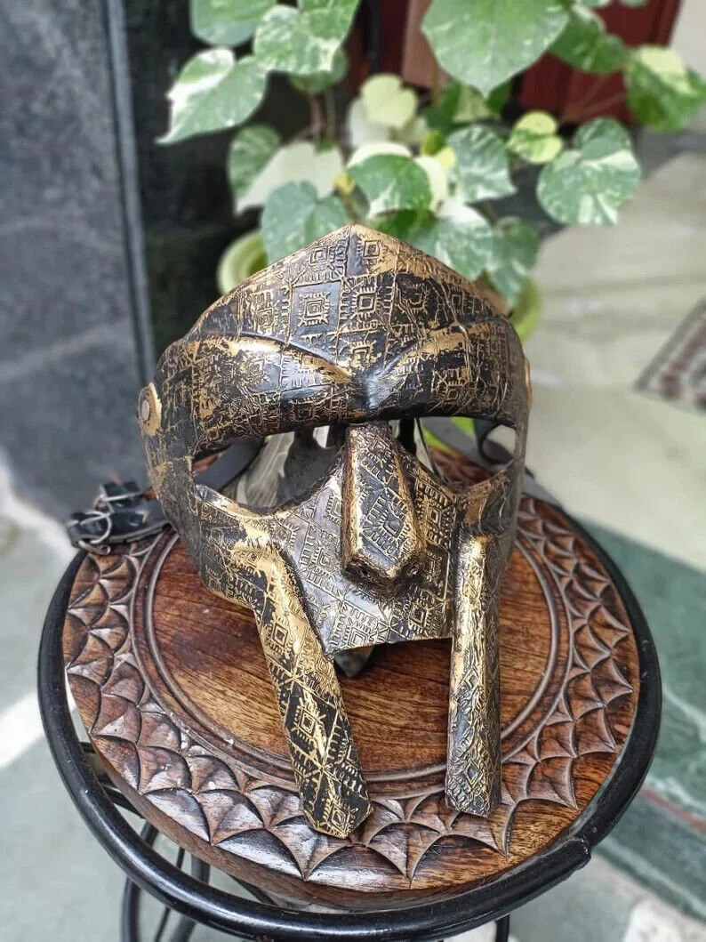 Medieval Hand-Forged Armor Tribute to MF Doom for Cosplay Movie Role Play Costum