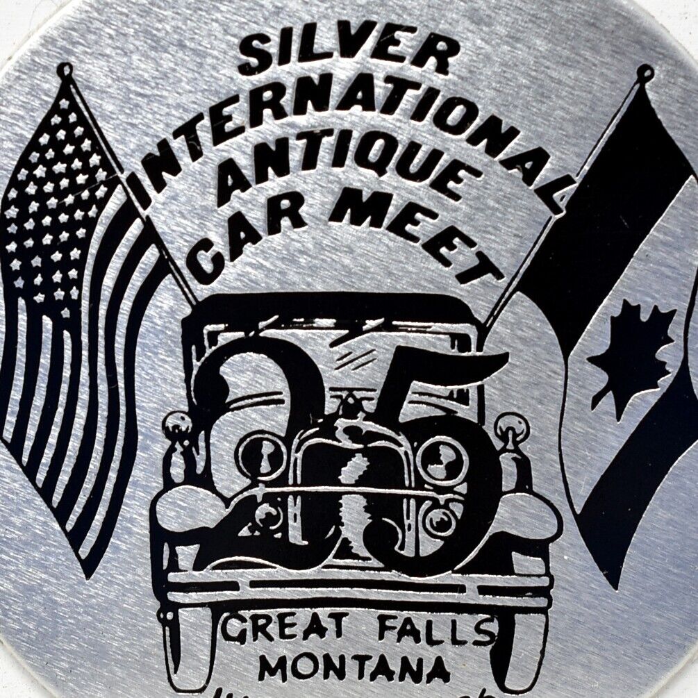 1986 Antique Car American Canadian International Meet Great Falls Montana Plaque