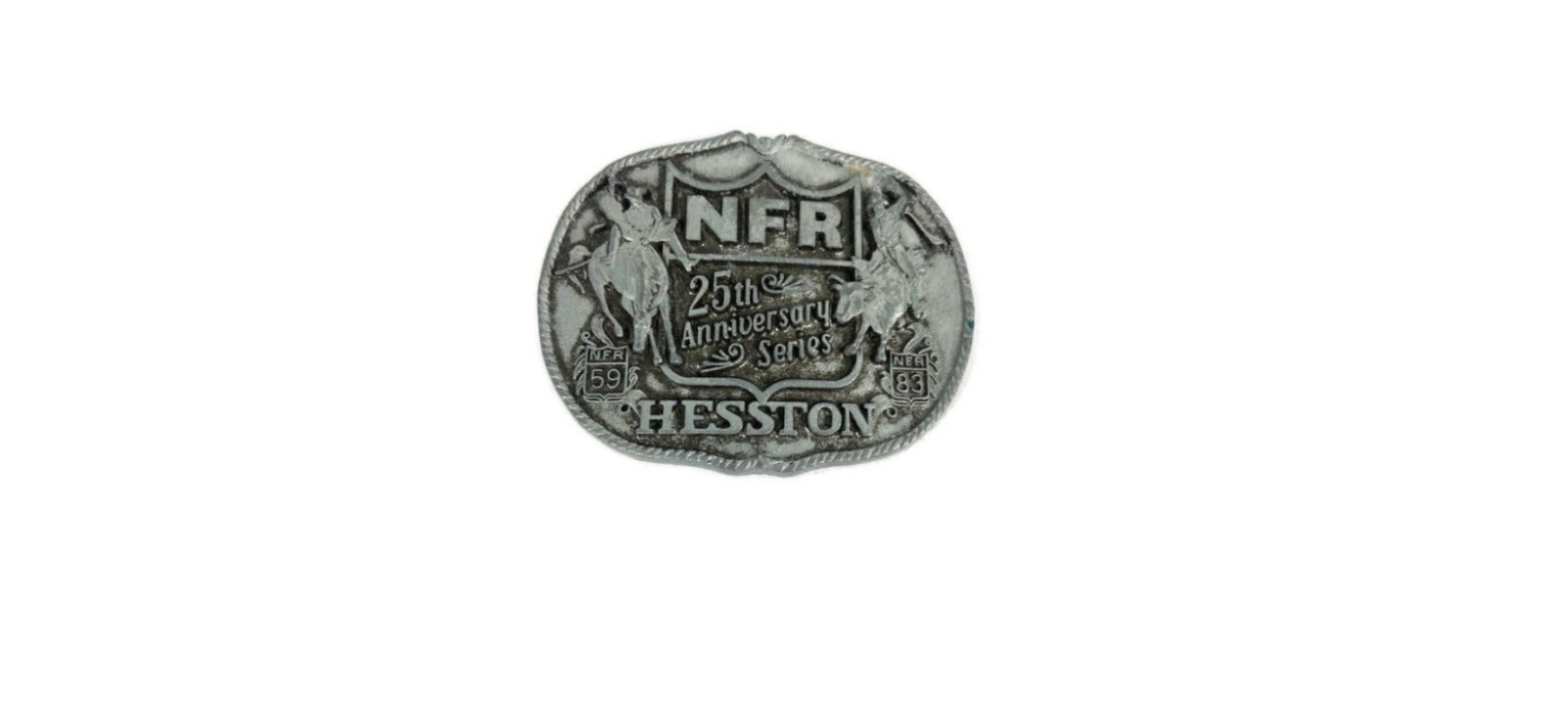 Hesston National Finals Rodeo 1983 25th Anniversary Belt Buckle Rodes NFR