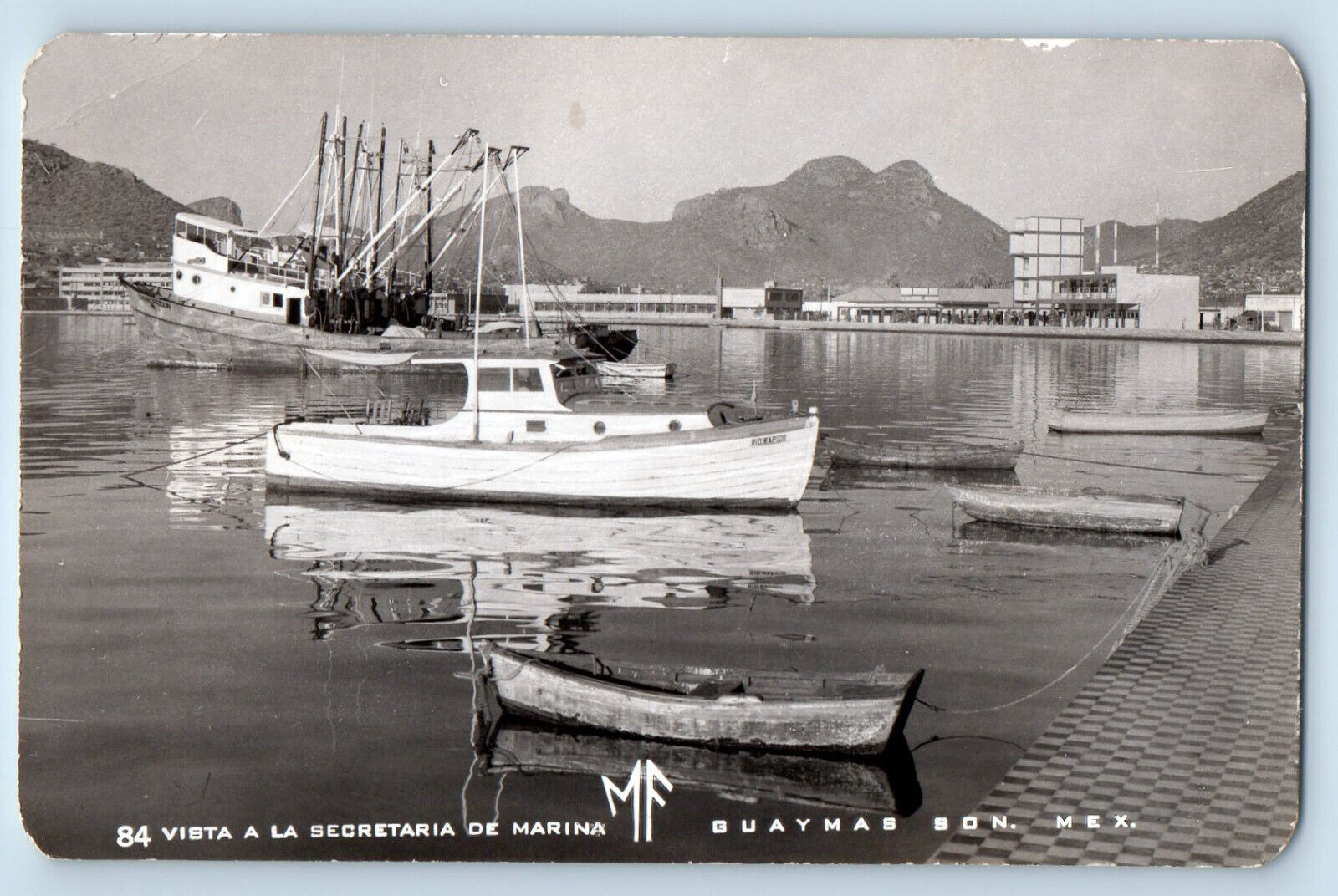 Guaymas Sonora Mexico Postcard View of the Secretary of the Navy 1950 RPPC Photo
