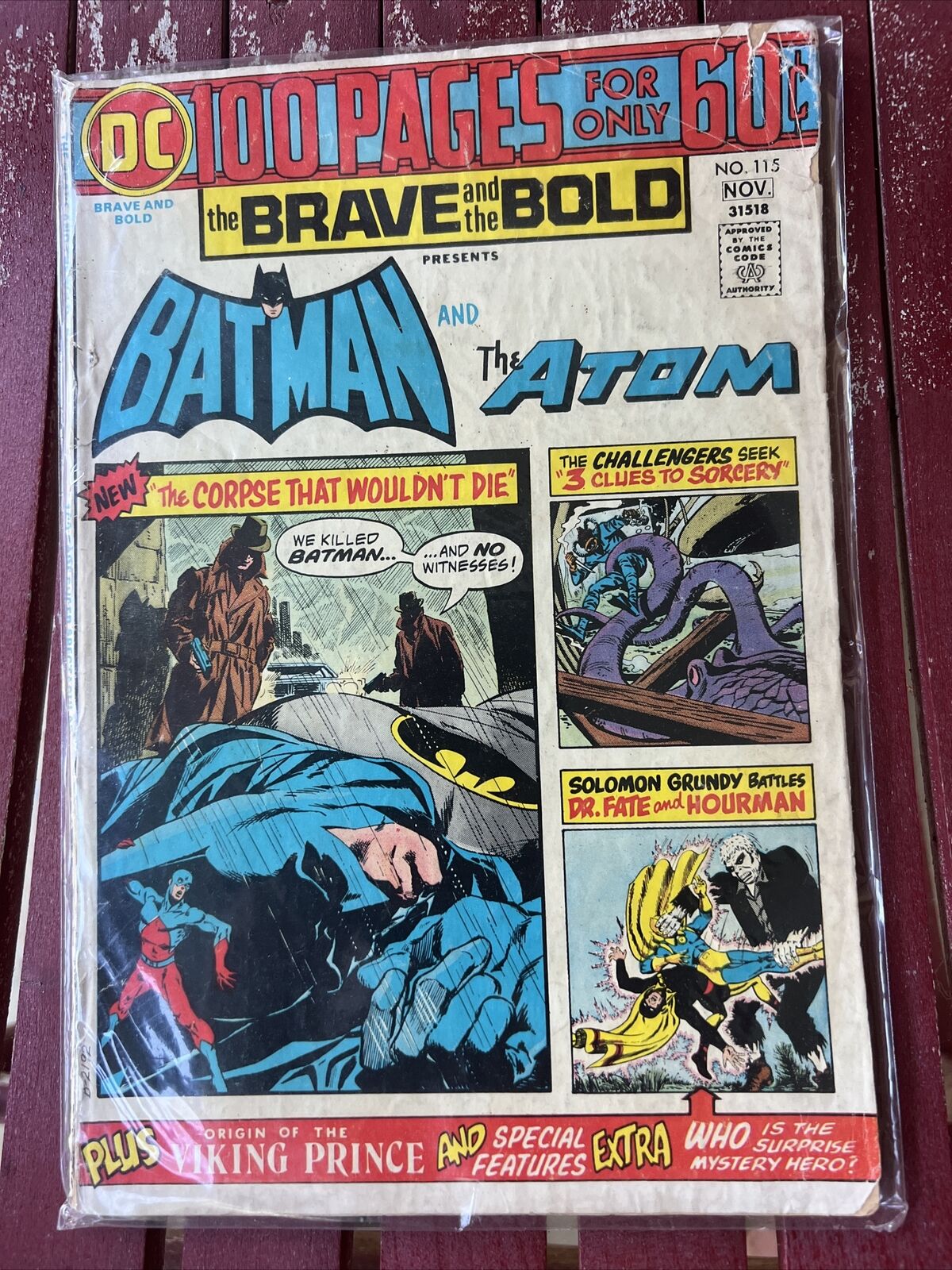 BRAVE AND THE BOLD # 115 (BATMAN & THE ATOM, 100 pg. GIANT-SIZE, Nov 1974)
