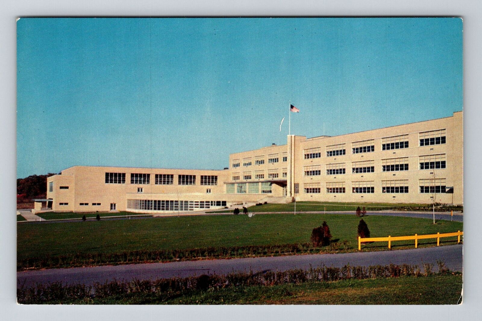 Troy NY-New York, Troy High School Burdett Ave, Vintage Postcard