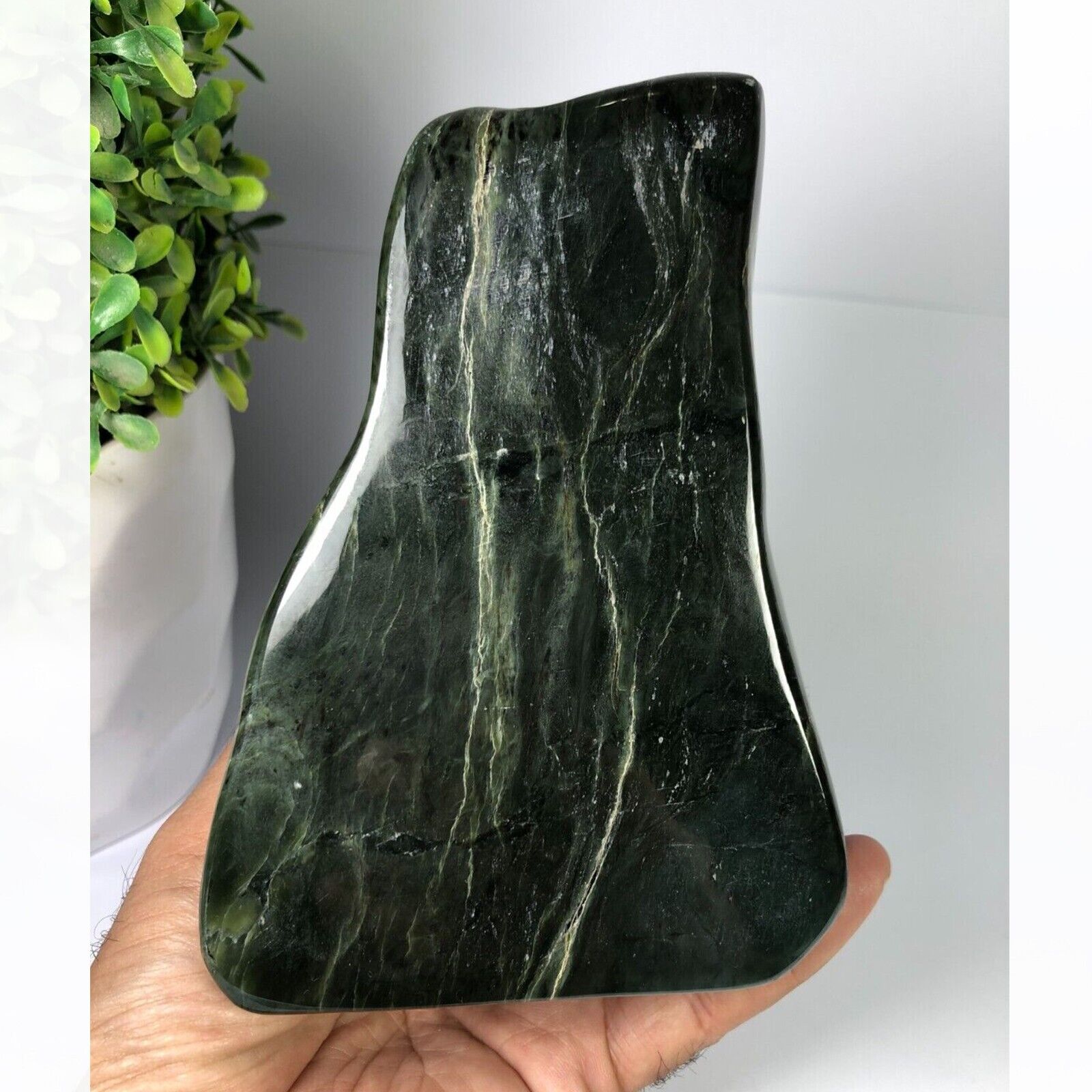 1288 Gram Nephrite Jade Rough Polished Stone Tumble Natural Freeform Crystal