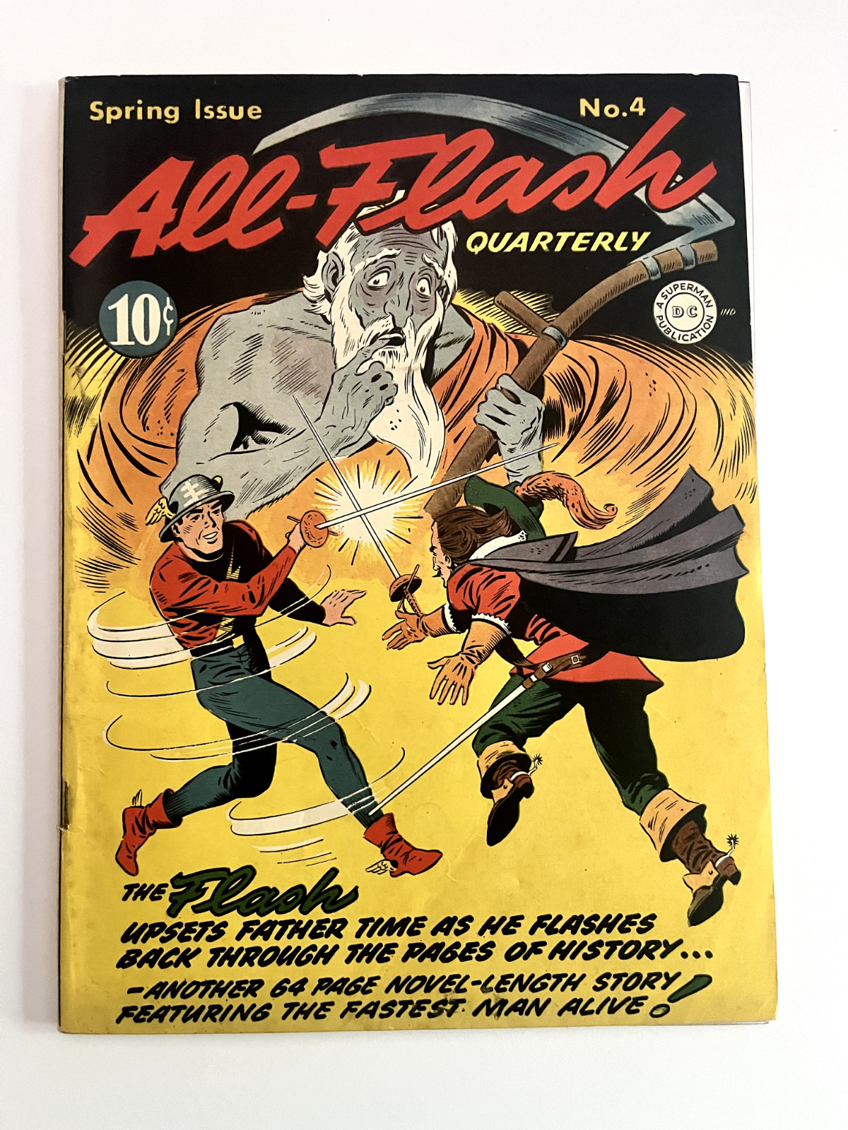All-Flash Comics Quarterly #4 (1942 Golden Age DC Comics) White Pages [FN/FN-]