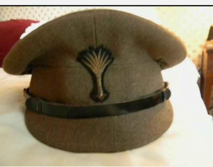 WWII era British Army officer visor caps.
