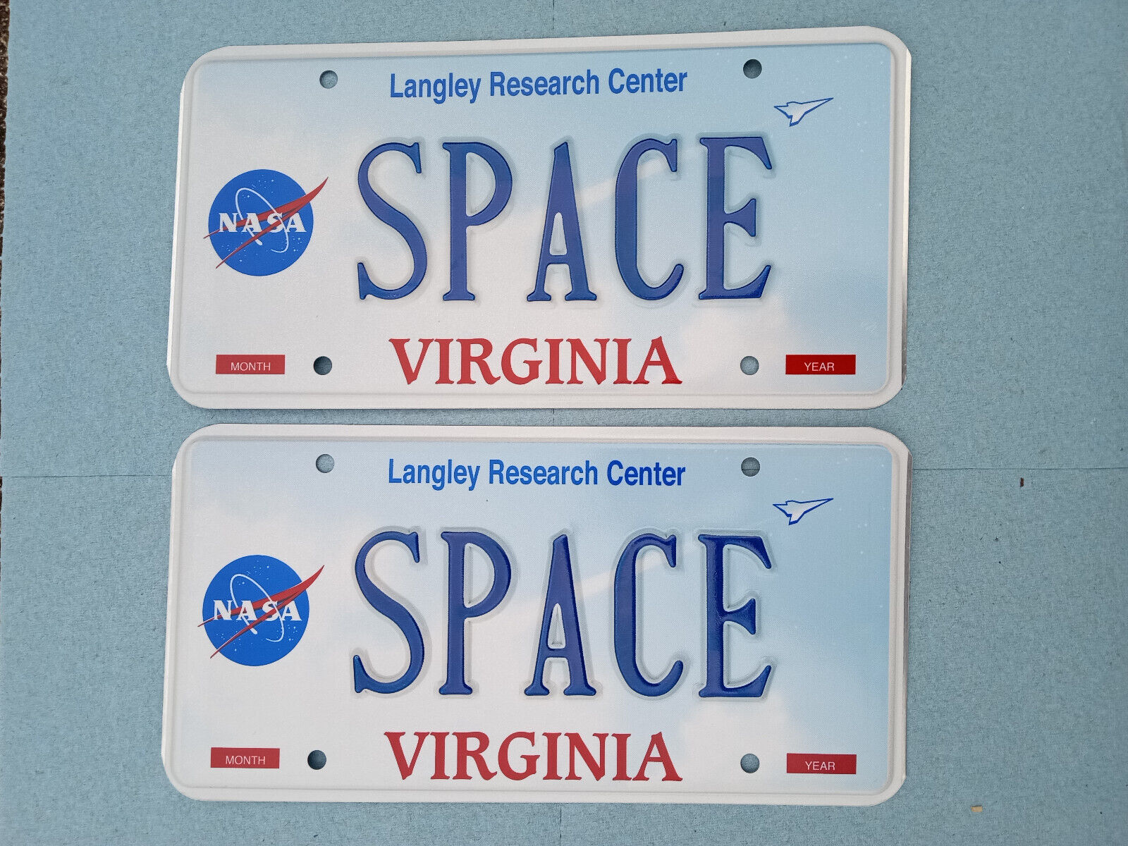 2 Expired Va DMV Virginia Issued License Plates Tag Specialty \