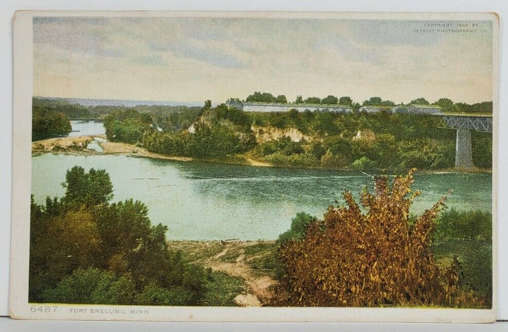 MN Fort Snelling Lovely View Phostint Postcard P4