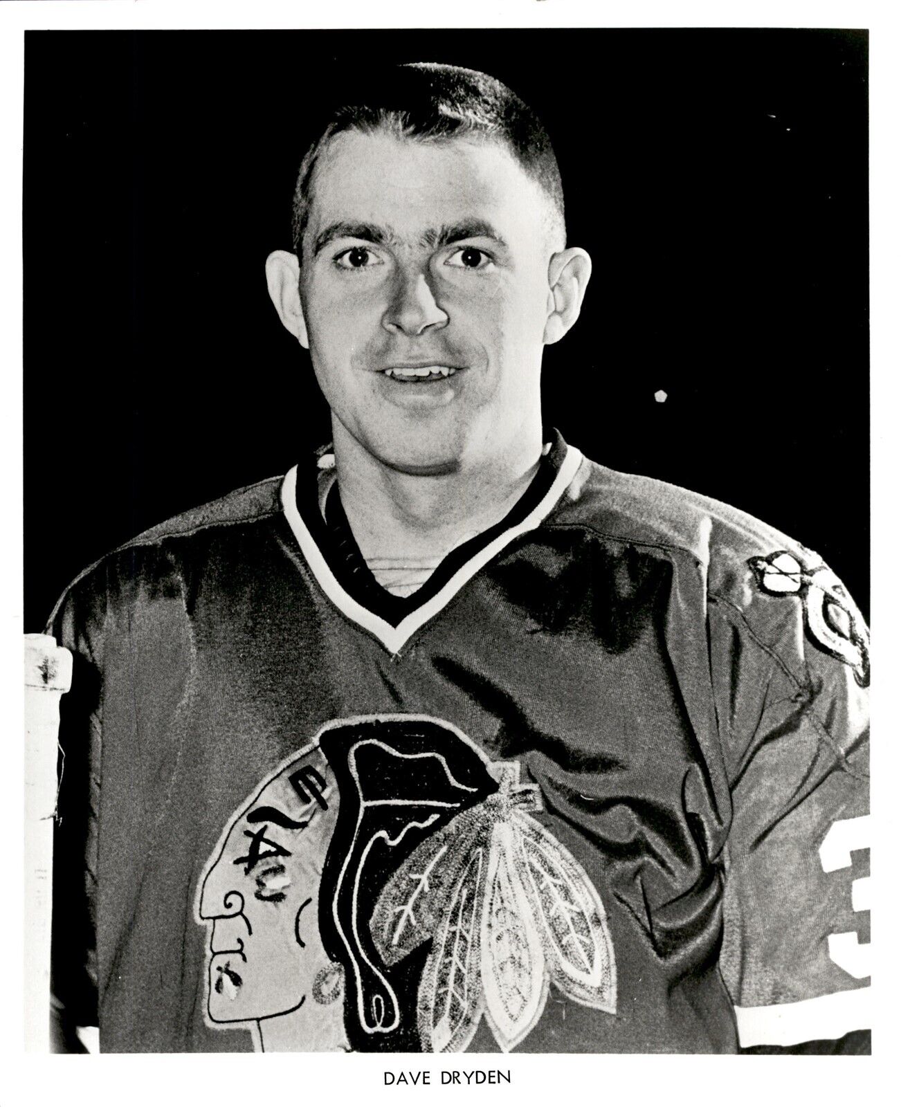 PF26 Original Photo DAVE DRYDEN 1965-69 CHICAGO BLACKHAWKS NHL HOCKEY GOALIE